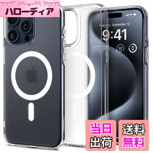 �y���������zSpigen �y�n��18�N�̋Z�p�́z iPhone 15 Pro �P�[�X MagSafe ������ �N���A �ϏՌ� �ČRMIL�K�i�擾 �X�g���b�v�z�[�� ���ϗ}���X�g���b�v�z�[�� 2�d�\�� �����Y�ی� �C�菝�h�~ MagSafe ��