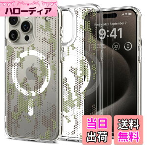�y���������zSpigen �y�n��18�N�̋Z�p�́z iPhone 15 Pro �P�[�X �N���A MagSafe�Ή� �ϏՌ� �X�g���b�v�z�[�� ���ϖh�~ �o���p�[ �ČRMIL�K�i �E���g���E�n�C�u���b�h�E�}�O�t�B�b�g ACS07773 (�f�W�^