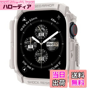 �y���������zSpigen Apple Watch 10 �P�[�X 42mm AppleWatch10 �Ή� ���� �Ռ� �z�� �^�t�l�X�f�U�C�� �ی�J�o�[ �A�b�v���E�H�b�`�P�[�X ���M�b�h�E�A�[�}�[ ACS08587 (�f���[���x�[�W��)