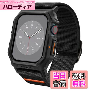 �y���������zSpigen Apple Watch 10 46mm �P�[�X AppleWatch10 �Ή� �P�[�X �o���h ��̌^ �R���p�`�u�� �\�����[�v �X�|�[�c �����\ �t�@�u���b�N ���C�g�E�t�B�b�g�E�v�� ACS08609 (�}�b�g�u���b�N)