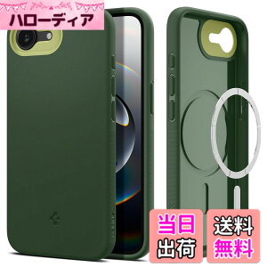 �y���������zSpigen �y�n��18�N�̋Z�p�́z iPhone 16e �P�[�X MagSafe�A�N�Z�T���[�Ή� �}�O�l�b�g���� �X�g���b�v�z�[�� �ČRMIL�K�i �i�m�|�b�v�E�}�O�t�B�b�g ACS09157 (�A�{�E�O���[��)