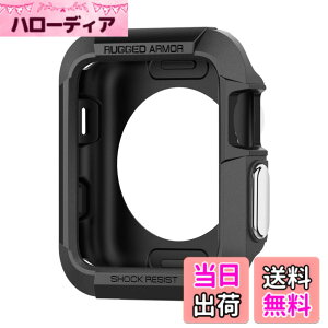 �y���������z�ySpigen�z Apple Watch �P�[�X 42mm ���� �Ռ� �z�� Series 3 / Series 2 / Series 1 �ی�J�o�[ �A�b�v���E�H�b�`�P�[�X ���M�b�h�E�A�[�}�[ SGP11496 (�u���b�N) [���s�A���i]