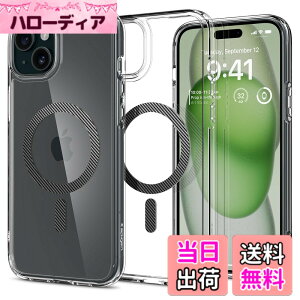 �y���������zSpigen �y�n��18�N�̋Z�p�́z iPhone 15 Plus �P�[�X �N���A MagSafe�Ή� �ČRMIL�K�i �E���g���E�n�C�u���b�h�E�}�O�t�B�b�g ACS06662 (�O���t�@�C�g)