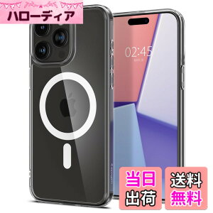 �y���������zSpigen �y�d��33g�̒��y�ʁz iPhone 15 Pro Max �P�[�X MagSafe�Ή� �ČRMIL�K�i �X�g���b�v�z�[�� �N���A ���^ �ϏՌ� �y�� �o���p�[ �}�O�l�b�g���� 2�d�\�� �G�A�[�X�L���E�n�C�u���b�h