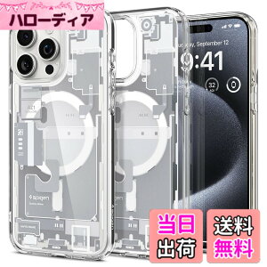 �y���������zSpigen �y�n��18�N�̋Z�p�́z iPhone 15 Pro Max �P�[�X �N���A MagSafe�Ή� �ČRMIL�K�i �E���g���E�n�C�u���b�h�E�}�O�t�B�b�g ACS07034 (�[���E�����E�z���C�g)