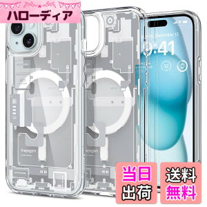 �y���������zSpigen �y�n��18�N�̋Z�p�́z iPhone 15 Plus �P�[�X �N���A MagSafe�Ή� �ČRMIL�K�i �E���g���E�n�C�u���b�h�E�}�O�t�B�b�g ACS06664 (�[���E�����E�z���C�g)