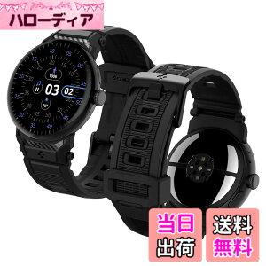 �y���������z[Spigen] Google Pixel Watch 3 / 2 / 1 �o���h �X�|�[�c ���������\ �ȒP���� �y�� ���� �J�[�{���e�N�X�`���[ �}�b�g�d�グ ���M�b�h�E�o���h (�}�b�g�E�u���b�N)