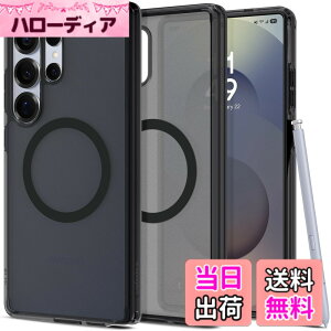 �y���������zSpigen �y�n��18�N�̋Z�p�́z Galaxy S25 Ultra �P�[�X MagSafe�Ή� ������ ���ϖh�~ �X�g���b�v�z�[�� �ČRMIL�K�i �E���g���E�n�C�u���b�h�E�}�O�t�B�b�g ACS08960 (�t���X�g�E�u���b�N)