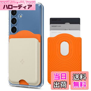 �y���������z�yGalaxy S25�V���[�Y��p�z Spigen �}�O�l�b�g���� ���킢�� �J�[�h�P�[�X �c�[�g���J���[ �J�[�h�z���_�[ 3�����[ �E�H���b�g�|�i�m�|�b�v�E�}�O�t�B�b�g AFA09233�i�I�����W�E�x�[