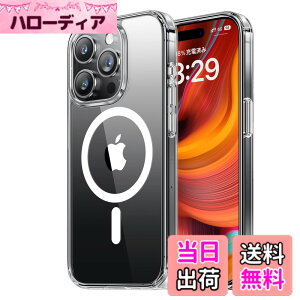�y���������zNIMASO �P�[�X iPhone 15 Pro Max �p �N���A �ی�P�[�X MagSafe�Ή� ���� ���ϖh�~ �ϏՌ� �ČRMIL�K�i SGS�F�� PC�w�� �����h�~ ���^ �o���p�[ ���C�����X�[�d�Ή� �A�C�t�H�� 15 �v���}