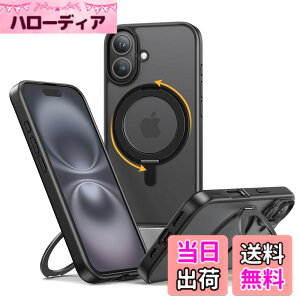�y���������zNIMASO iPhone 16 Plus �p �P�[�X �c�����Ή� 360°��]�X�^���h�P�[�X MagSafe�Ή� �g�уX�}�z�P�[�X �����O�}�O�l�b�g���� �J�o�[ ��Phone 16 Plus �Ή� ���C�����X�[�d�Ή� �}�b�g�� �h�w