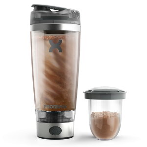 �y���������zPROMiXX PRO �d���v���e�C���V�F�[�J�[�{�g�� 600ml | �[�d�� ���͂Ŋ��炩�ȃv���e�C���V�F�C�N�p | �⏕�X�g���[�W�t�� - BPA�t���[ (�V���o�[�z���C�g/�O���[)