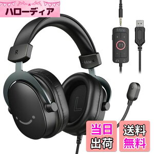 yzFIFINE Q[~OwbhZbg 7.1TEhTEh L 3.5mm/USBڑ 50mmhCo[ ESw}CNt PC/X}z/Nintendo Switch/PS4/PS5ɑΉ ʒ߉\ ^ Q[ 