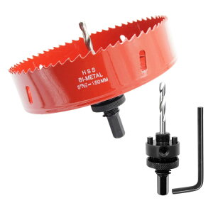 【送料無料】ホールソー、バイメタルドリルビット、LAIWEI の頑丈なアーバーの穴の鋸を見ます。木材の穴あけに使用、薄い金属板、アルミニウムプロファイル、PVCおよびその他の材料(150MM(5-