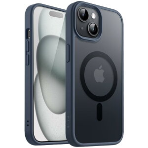 �y���������zJETech iPhone 15 Plus 6.7�C���`�p �}�O�l�b�g �P�[�X MagSafe�ɑΉ� �������̃}�b�g�w�� ���^ �ϏՌ� �J�o�[ (�X�g�[���u���[)