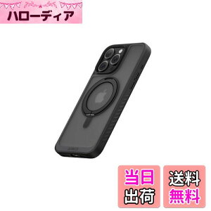 【送料無料】Anker MagGo Magnetic Case (360°リングスタンド, iPhone 15 Pro用) ブラック MagSafe対応 リングスタンド付き スマホケース マグネット搭載/滑り止め / 360°落下保護/耐衝撃/高耐久性/黄ばみな