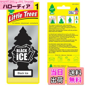 【送料無料】Little Trees 吊下げ式 芳香剤 エアーフレッシュナー ブラックアイス U1P-10155