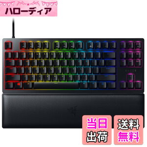 �y���������zRazer Huntsman V2 Tenkeyless Clicky Optical Switch �Q�[�~���O�L�[�{�[�h �p�� US�z�� �I�v�e�B�J���X�C�b�` �N���b�L�[�G�� �É� �e���L�[���X �_�u���V���b�g PBT �L�[�L���b�v ���X�g���X