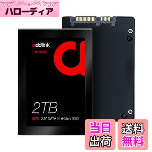 �y���������zaddlink S20 ��p�� ���� 2TB 2.5�C���` 7mm | �ǎ��ō� 550MB/s �����ݍō� 500MB/s| 3D NAND�̗p SATA III 6Gb/s 2.5�C���` | �yPlayStation4 ����m�F�ρz���[�J�[3�N | �m�[�g�p�\�R��/�f�X�N�g�b�v