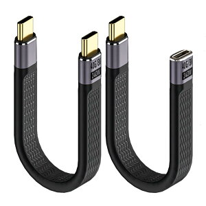 �y���������zLeehitech 2x13CM 240W PD�}���[�d Thunderbolt 4 �Z�� �P�[�u�� 40Gbps�����`�� USB4 �t���b�g�P�[�u�� �_��Ŏ����^�щ\ 8K@60Hz��ʓ��e�BiPhone 16/15 �V���[�Y�AiPad�AMacbook Air/Pro�AGalaxy S24�ASt