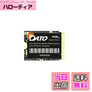�y���������zDATO SSD M.2 2230 PCIe Gen3 x 4 NVMe 512GB �����\���b�h�X�e�[�g�h���C�u, �ǂݎ��ő�2500/1700 MB/s, Steam�f�b�L/ROG Ally/Surface Pro8, Pro7+ �Ή� ��p�� �Q�[���h�b�N (�_�g DP330)