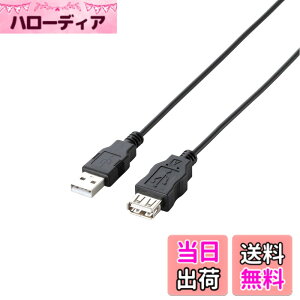 �y���������z�G���R�� RoHS�w�ߏ���&���z���p�b�P�[�W �G�RUSB�����P�[�u�� USB2.0 A�I�X-A���X�^�C�v 3m �u���b�N U2C-JE30BK