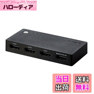 �y���������z�G���R�� HDMI�ؑ֊� �yPS4/PS3/Switch�Ή��z 3����1�o�� ����/�蓮�ؑ� �P�[�u���Ȃ����f�� �u���b�N DH-SWL3CBK