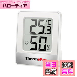 �y���������zThermoPro�T�[���v�� ���x�v ���x�v �����x�v ���� ���� �R���p�N�g ��}�[�N �Ǌ|�� ���X�^���h �}�O�l�b�g TP-49 (�z���C�g*1��)