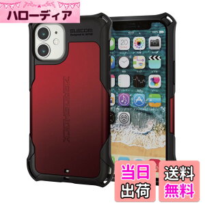 �y���������z�G���R�� iPhone 12 mini �P�[�X Qi�[�d�Ή� �n�C�u���b�h ZEROSHOCK �ϏՌ� �X�^���_�[�h ���b�h PM-A20AZERORD