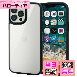 �y���������z�G���R�� iPhone 13 Pro Max/�n�C�u���b�h�P�[�X/TOUGH SLIM LITE/�u���b�N