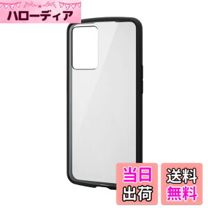 �y���������z�G���R�� OPPO Reno9 A / OPPO Reno7 A (OPG04) �P�[�X �J�o�[ �ϏՌ� [�G�A�[�N�b�V������S���ɔz�u] �y�� ���^ �w�ʃN���A �t���[���J���[ TOUGH SLIM LITE �X�g���b�v�z�[���t�� �u���b�N PM