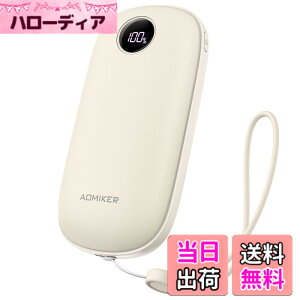 �y���������z�y���ʔ��M�z �[�d���J�C�� LED�f�W�^�� ���x�\�� Aomiker : 3�b�}�����M 3�K�i ���x���� �d�C ������ 5V/2A usb-c �[�d 4000mAh �d�q ���F �J��Ԃ����p �[�d�� �z�b�J�C�� ���� �A�� ��