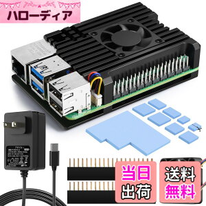 �y���������zSmraza Raspberry Pi 5 �A���~�P�[�X �����P�[�X+�q�[�g�V���N+��p�t�@�� �p�b�V�u��p 5v5a PD 27W USB-C (Type C�j�d���t�� (���Y�p�C5�{�̊܂݂܂���j