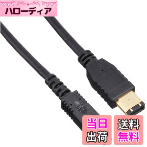 �y���������z�G���R�� IEEE1394 FireWire400(i.LINK�EDV)�P�[�u�� 6pin-4pin 1.0m �u���b�N IE-461BK