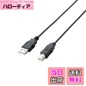�y���������z�G���R�� RoHS�w�ߏ���&���z���p�b�P�[�W �G�RUSB�P�[�u�� USB2.0 A-B�^�C�v 3m �u���b�N U2C-JB30BK