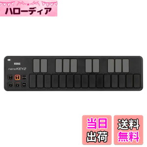 �y���������zKORG(�R���O) MIDI�L�[�{�[�h nanoKEY2 DTM/25����/�R���p�N�g/�R���g���[���[/USB/�o�X�p���[/�\�t�g�E�F�A���C�Z���X���� �u���b�N NANOKEY2-BK