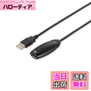 �y���������z�o�b�t�@���[ BUFFALO USB2.0���s�[�^�[�P�[�u�� (A to A) 5.0m �u���b�N BSUAAR250BK