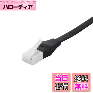 �y���������z�o�b�t�@���[ BUFFALO �c���̐܂�Ȃ�LAN�P�[�u�� ���f���p UTP Cat6a �X�g���[�g �t���b�g�^�C�v 10m �u���b�N BSLS6AFU100BK