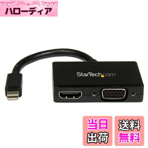 �y���������zStarTech.com Mini DisplayPort�ڑ��g���x��A/V�A�_�v�^ 2�C��1 �~�j�f�B�X�v���C�|�[�gMini DP - VGA/ HDMI�ϊ��A�_�v�^ MDP2HDVGA