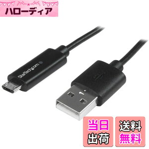 �y���������zStarTech.com Micro USB�P�[�u�� (�[�d���m�点LED�t��) 1m USBAUBL1M