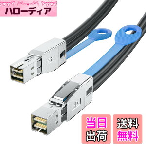 �y���������z10Gtek 12Gbps Mini SAS HD SFF-8644 to SFF-8644 �P�[�u�� NVMe�G���N���[�W���[/�X�g���[�W�A���C SAN & JBOD �Ή� 100�I�[�� 2m