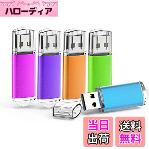 �y���������zKOOTION USB������ 1GB 5�Z�b�gUSB2.0 USB�t���b�V���������[ �L���b�v�� �X�g���b�v�z�[���t�� �t���b�V���h���C�u�i�ܐF�F�A���A�΁A�ԁA�I�����W�j
