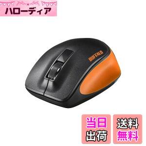 �y���������z�o�b�t�@���[ BUFFALO ���� BlueLED 3�{�^�� �v���~�A���t�B�b�g�}�E�X �I�����W BSMBW305MOR