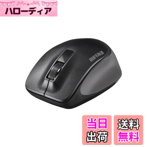 �y���������z�o�b�t�@���[ BUFFALO ���� BlueLED 3�{�^�� �v���~�A���t�B�b�g�}�E�X �u���b�N BSMBW305MBK