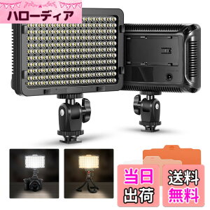 �y���������zNeewer �r�f�I���C�g �B�e���C�g �J�����p�r�f�I���C�g 176��LED�� �����\ �����P�x 5600K 1/4�X���b�h �f�W�^����჌�t�J�����ɑΉ��i�o�b�e���[�Ȃ��j