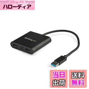 �y���������zStarTech.com USB 3.0 - HDMI�ϊ��A�_�v�^�[/2���/4K30Hz+1080p/Windows�̂� macOS ChromeOS Linux��Ή� USB32HD2