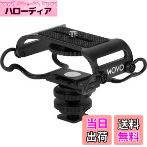 �y���������zMovo SMM5-B���j�o�[�T���}�C�N�ƃ|�[�^�u�����R�[�_�[�V���b�N�}�E���g - Zoom H1n�AH2n�AH4n�AH5�AH6�ATascam DR-40x�ADR-05x�ADR-07x�ȂǂɓK���B1/4�C���`�̎��t���l�W(�u���b�N)�B