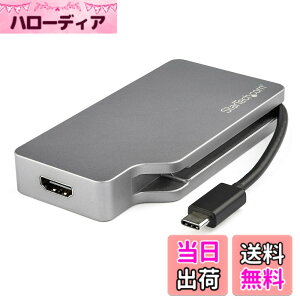 �y���������zStarTech.com USB Type-C �}���`�ϊ��r�f�I�A�_�v�^/HDMI 2.0 Mini DisplayPort 1.2 VGA DVI/4K60Hz(mDP HDMI)/1080p(VGA DVI)/USB �^�C�vC�ڑ��r�f�I�R���o�[�^/�X�y�[�X�O���[ CDPVDHDMDP2G