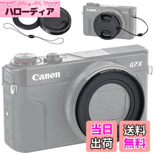 �y���������zJJC �t�B���^�[ �A�_�v�^�[ + �����Y�L���b�v �L�b�g Canon PowerShot G7X Mark III II G7XM3 G7XM2 G7X G5X G5 X Mark II�K�p