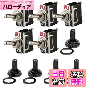 �y���������zKILIGEN �g�O�� �X�C�b�`�h�� �L���b�v �t1 ��H 2 �ړ_ 12V-24V-48V-110V/10A, 220V-230V/6A�A2�s��SPST ON/OFF�X�C�b�`�A�ԗp�I�[�g�g���b�N�p�{�[�g�i�p�b�N5�j
